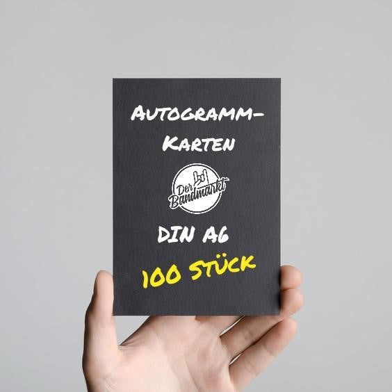 Autogrammkarten - 100 Stück - DER BANDMARKT