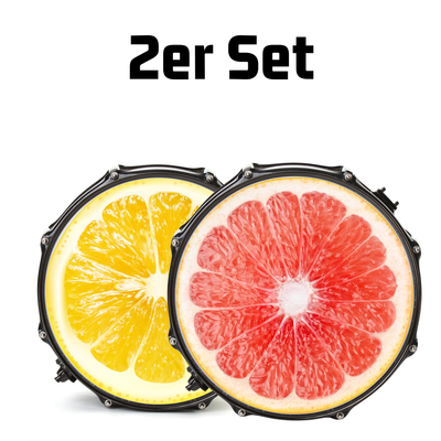 Bassdrumfell-Aufkleber mit Citrus-Design (2er-Set) - DER BANDMARKT