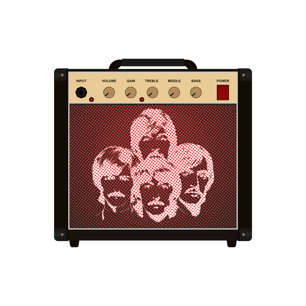 Individuelles Mesh-Logobanner für Gitarren- und Bassboxen - DER BANDMARKT
