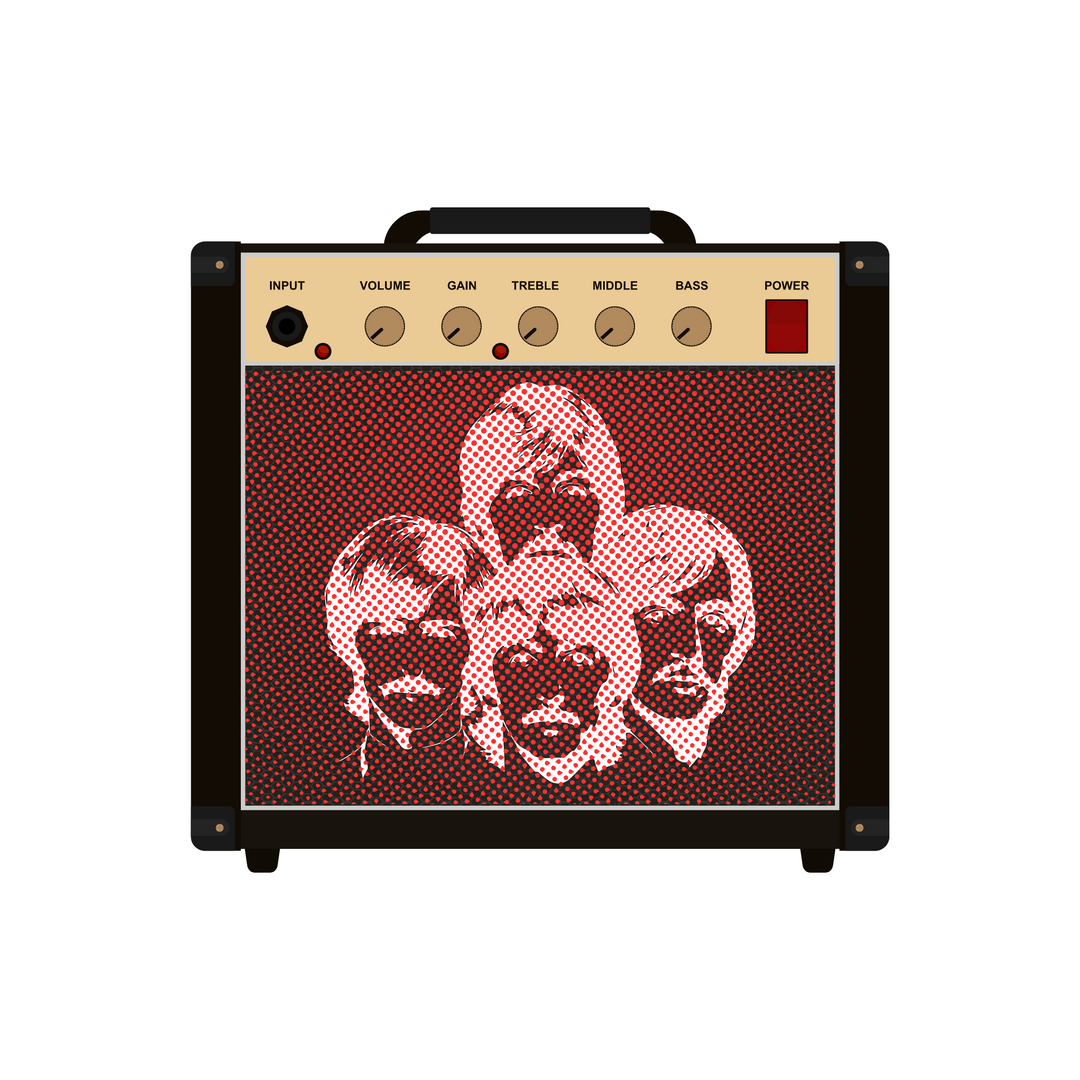 Individuelles Mesh-Logobanner für Gitarren- und Bassboxen - DER BANDMARKT
