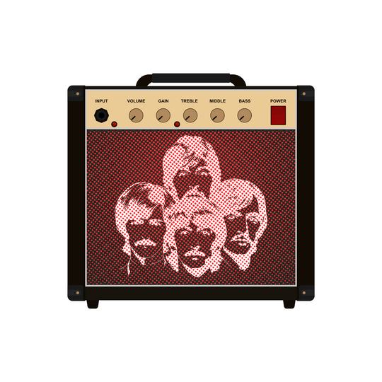 Individuelles Mesh-Logobanner für Gitarren- und Bassboxen - DER BANDMARKT