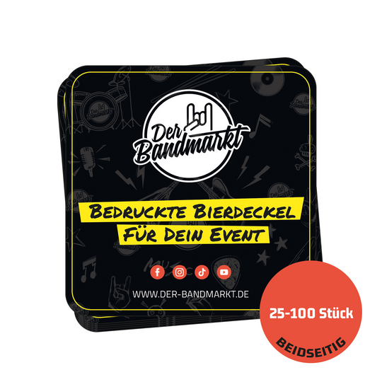 Bierdeckel beidseitig bedruckt - DER BANDMARKT