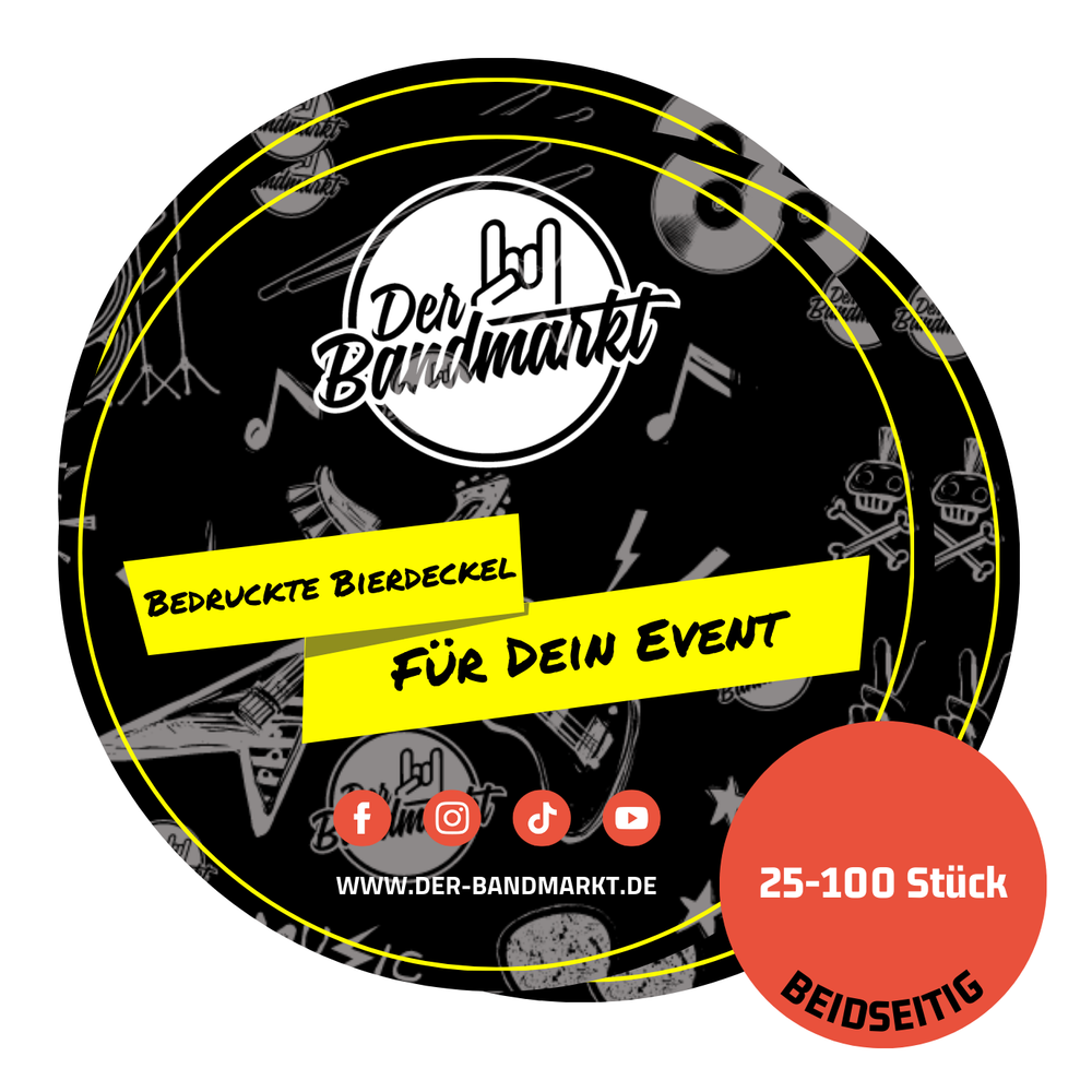 Bierdeckel beidseitig bedruckt - DER BANDMARKT