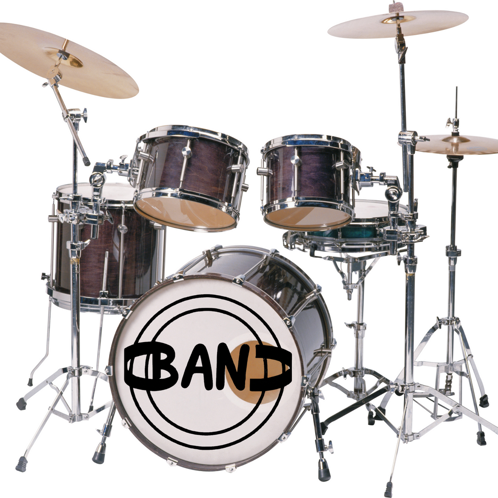 Personalisiertes Textlogo Aufkleber-Set: Ideal für Musiker, Drum-Kit Customization - DER BANDMARKT