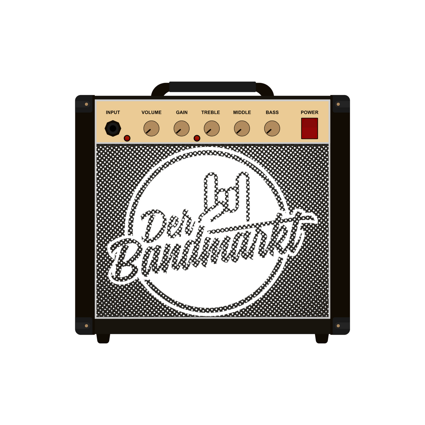 Individuelles Mesh-Logobanner für Gitarren- und Bassboxen - DER BANDMARKT