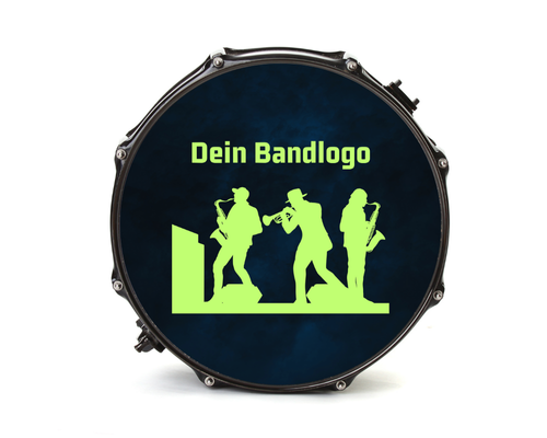 Personalisierter Nachleuchtender Bassdrumfell-Aufkleber - DER BANDMARKT