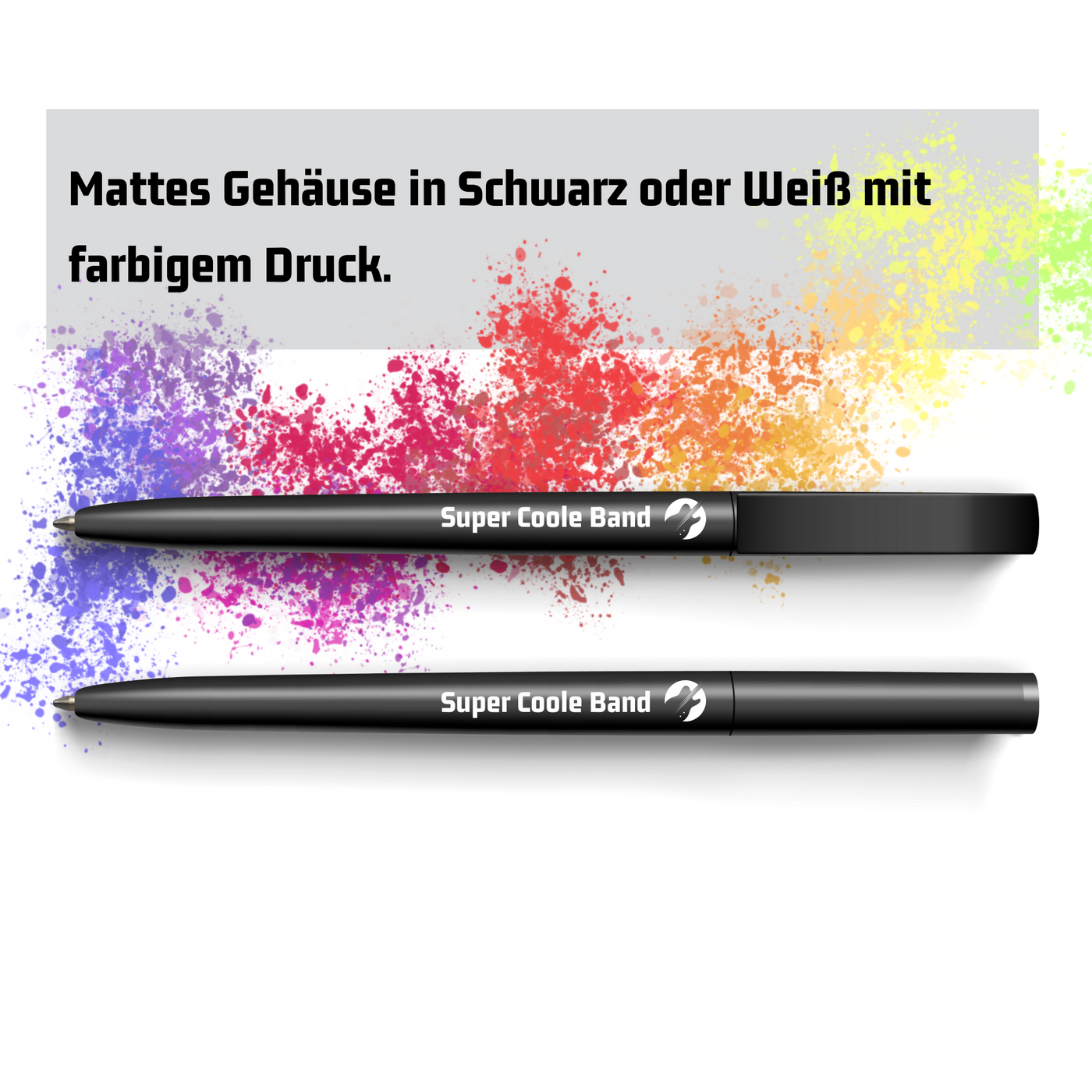 Kugelschreiber mit Bandlogo bedruckt - DER BANDMARKT