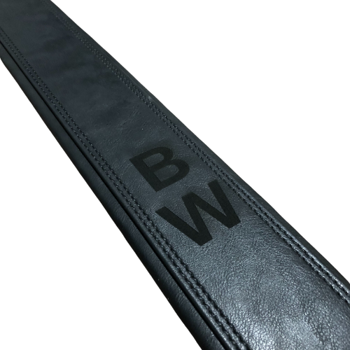 Gitarrengurt "Gepolstert" mit Gravur, schwarz - DER BANDMARKT