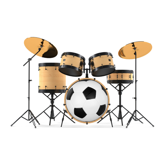 Bassdrumfell-Aufkleber mit Soccer-Design - DER BANDMARKT
