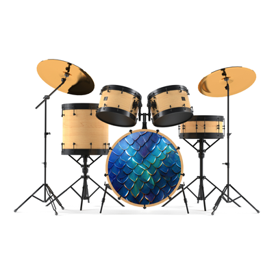 Bassdrumfell-Aufkleber mit Dragon-Design - DER BANDMARKT
