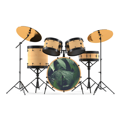 Bassdrumfell-Aufkleber mit Nature-Design - DER BANDMARKT