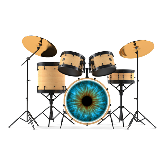 Bassdrumfell-Aufkleber mit Iris-Design - DER BANDMARKT