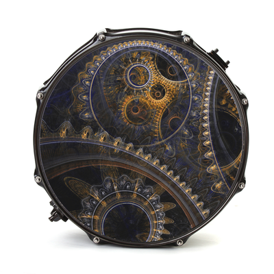 Bassdrumfell-Aufkleber mit Steampunk-Design (2er-Set) - DER BANDMARKT