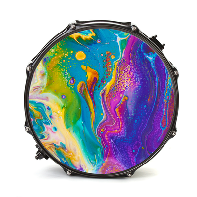 Bassdrumfell-Aufkleber mit Aquarell-Design - DER BANDMARKT