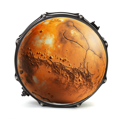 Bassdrumfell-Aufkleber mit Planet-Design - DER BANDMARKT