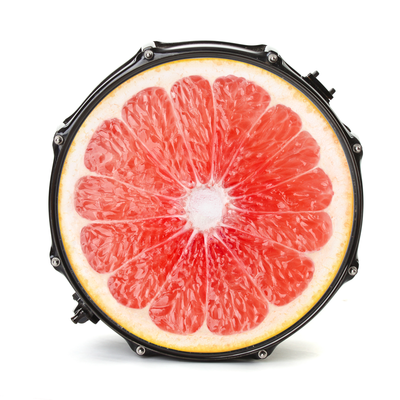 Bassdrumfell-Aufkleber mit Citrus-Design (2er-Set) - DER BANDMARKT