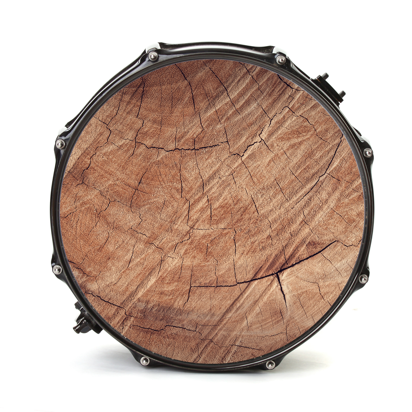 Bassdrumfell-Aufkleber mit Wood-Design - DER BANDMARKT