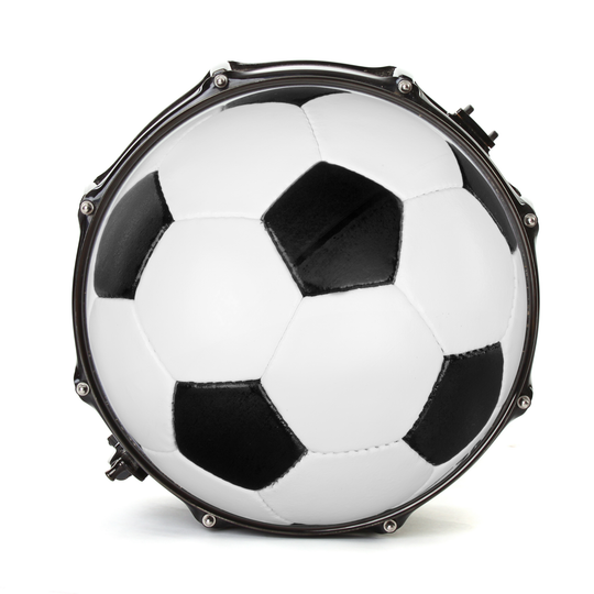 Bassdrumfell-Aufkleber mit Soccer-Design - DER BANDMARKT