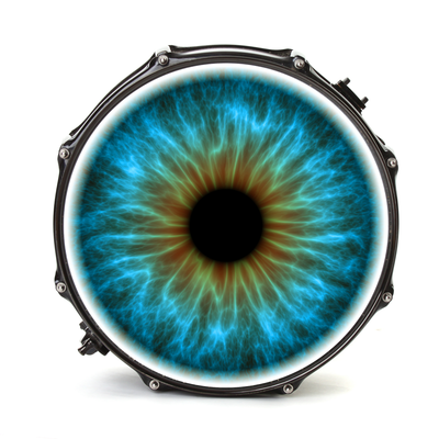 Bassdrumfell-Aufkleber mit Iris-Design - DER BANDMARKT