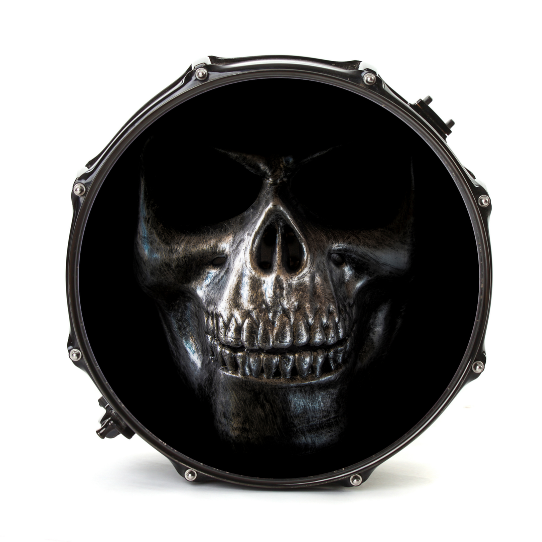 Bassdrumfell-Aufkleber mit Skull-Design - DER BANDMARKT