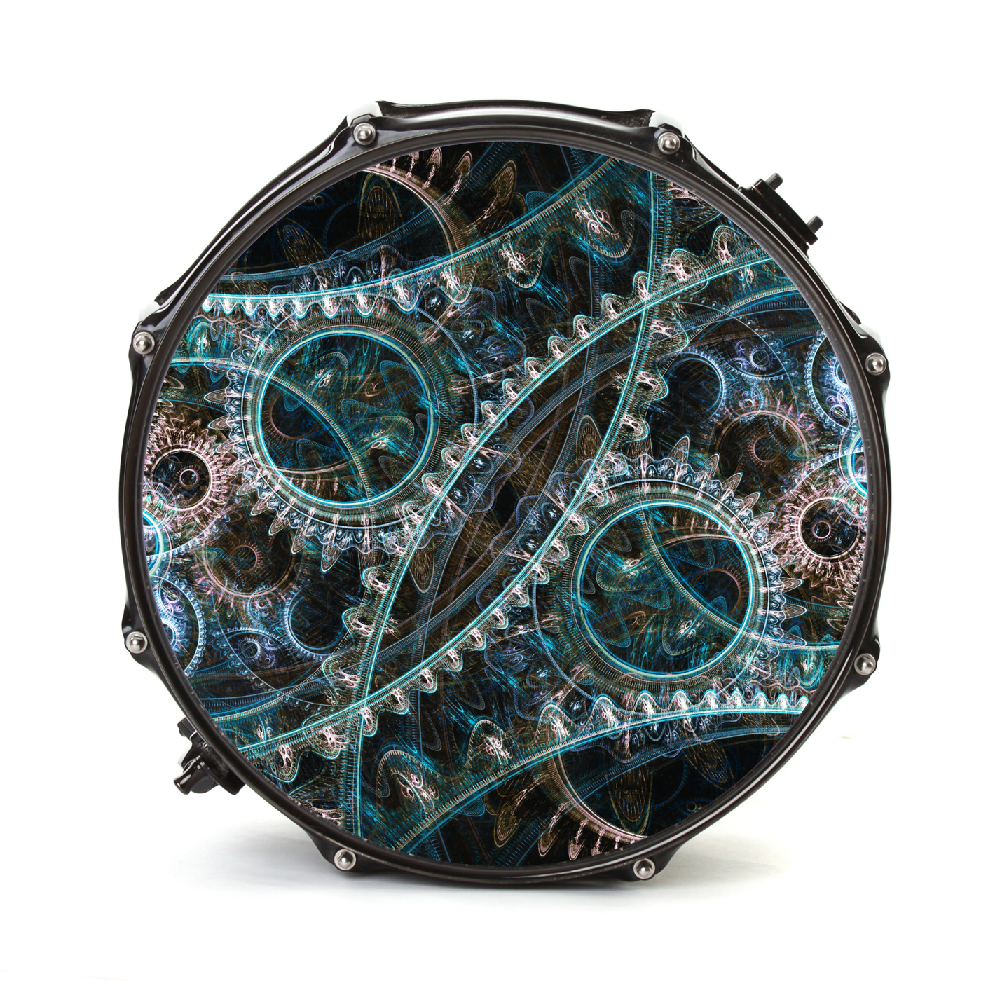Bassdrumfell-Aufkleber mit Steampunk-Design (2er-Set) - DER BANDMARKT