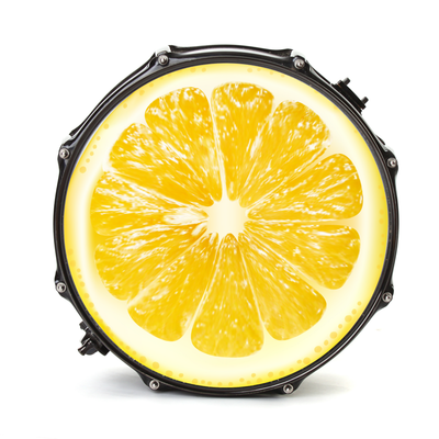 Bassdrumfell-Aufkleber mit Citrus-Design (2er-Set) - DER BANDMARKT