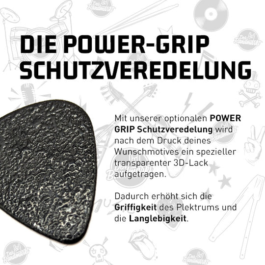 Power Grip Schutzveredelung (ab 10 Plektren) - DER BANDMARKT