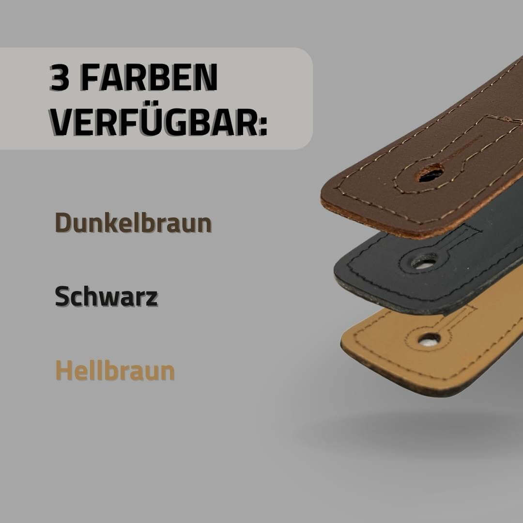 Gitarrengurt "Gepolstert" mit Druck, dunkelbraun - DER BANDMARKT