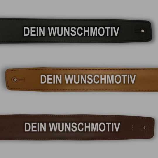 Gitarrengurt "Gepolstert" mit Druck, dunkelbraun - DER BANDMARKT