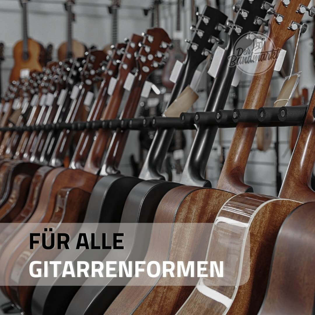 Gitarrengurt "Gepolstert" mit Druck, dunkelbraun - DER BANDMARKT