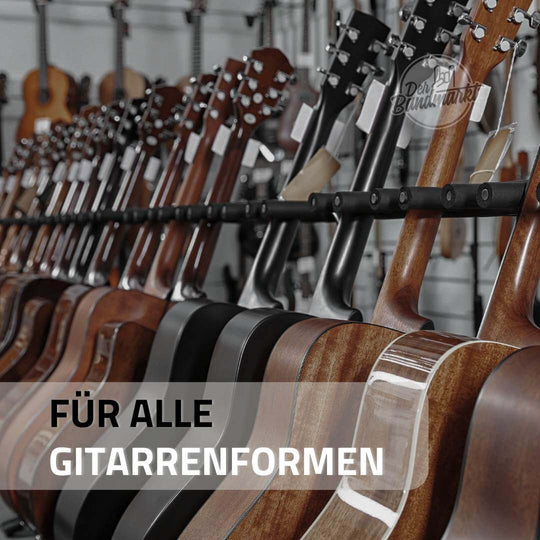 Gitarrengurt "Standard" mit Druck, schwarz - DER BANDMARKT