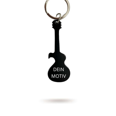 Schlüsselanhänger "E-Gitarre" mit Wunsch-Gravur - DER BANDMARKT