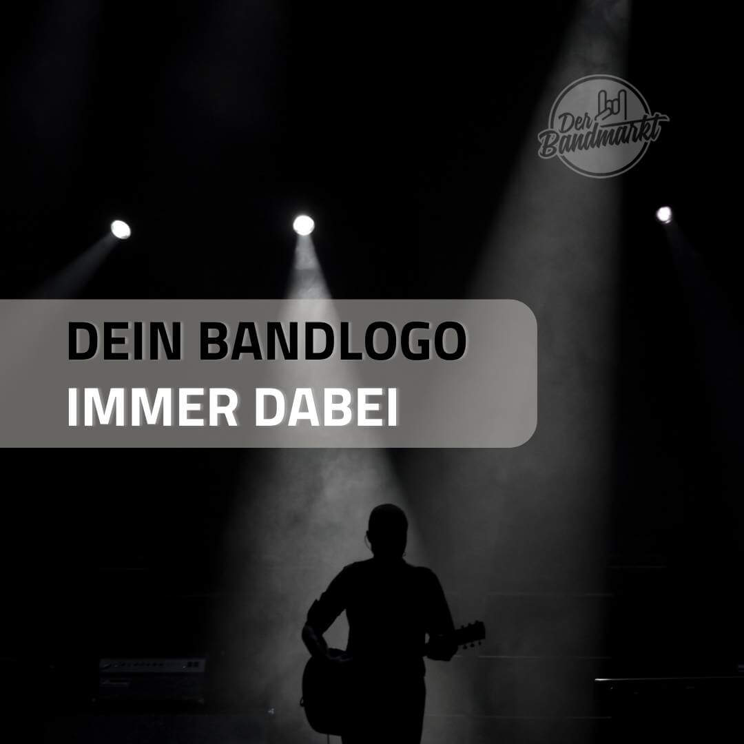 Gitarrengurt "Standard" mit Druck, schwarz - DER BANDMARKT