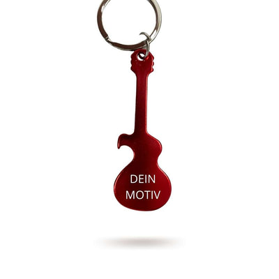 Schlüsselanhänger "E-Gitarre" mit Wunsch-Gravur - DER BANDMARKT
