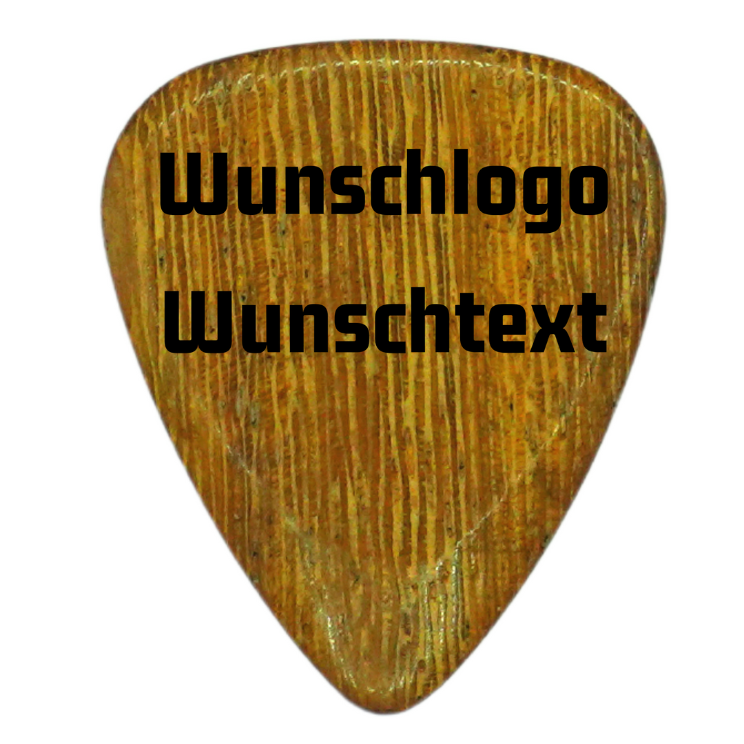 Holz-Plektren "Almondwood" mit Laser-Gravur - DER BANDMARKT