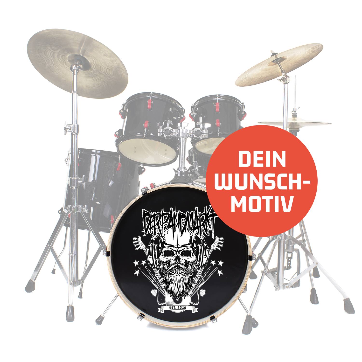 Bassdrumfell-Aufkleber - DER BANDMARKT