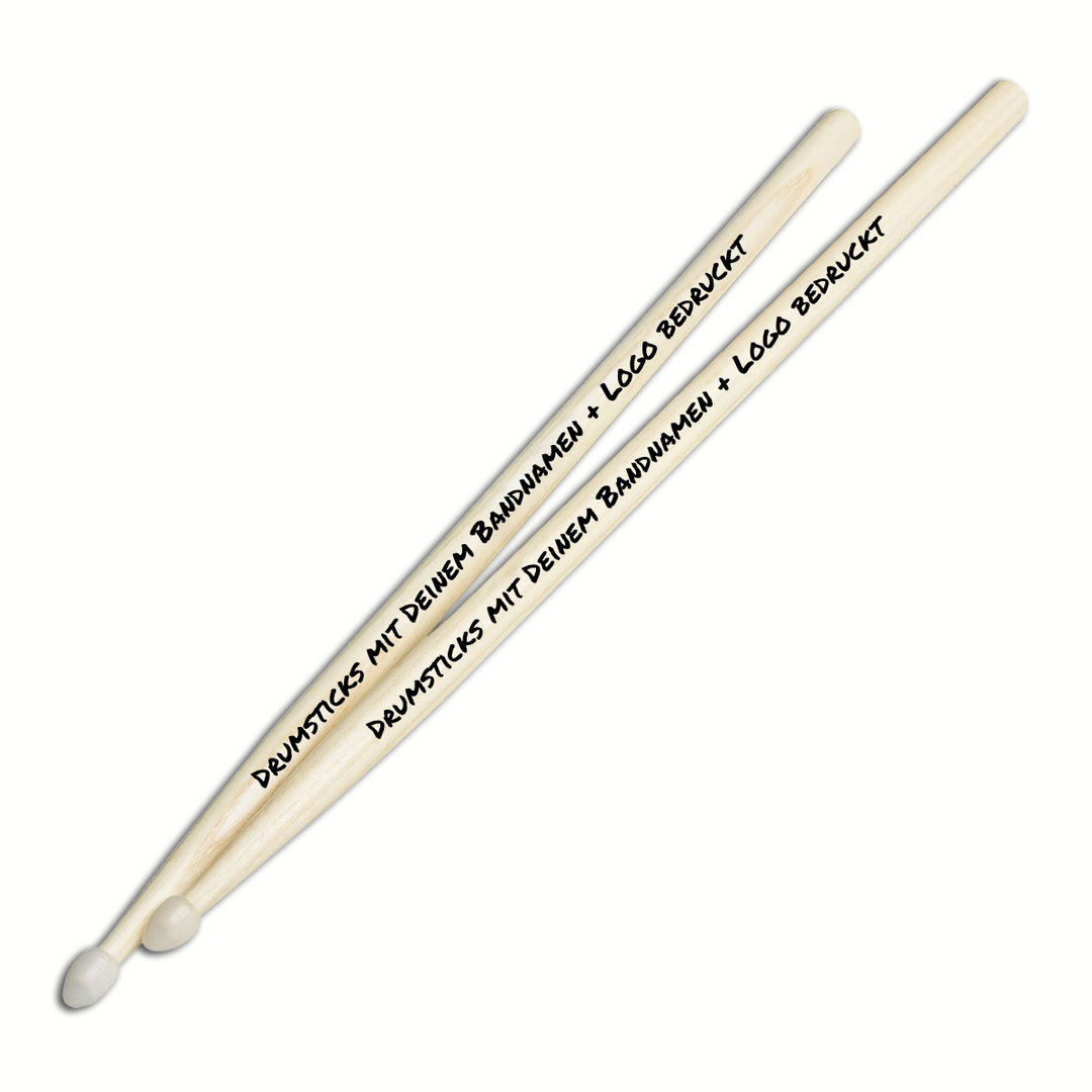 Drumsticks - Hickory mit Logo-Druck (Nylon Tip) - DER BANDMARKT
