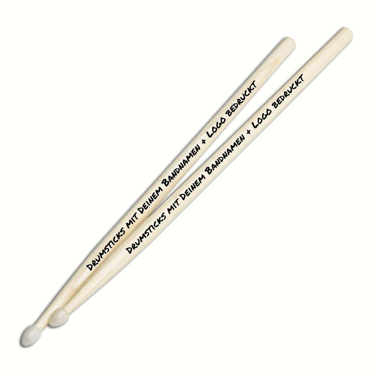 Drumsticks - Hickory mit Logo-Druck (Nylon Tip) - DER BANDMARKT