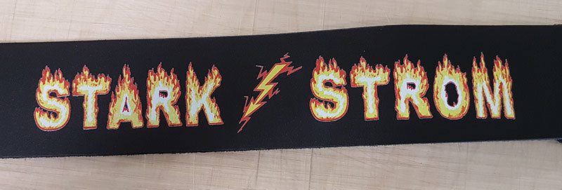 Gitarrengurt "Standard" mit Druck, schwarz - DER BANDMARKT
