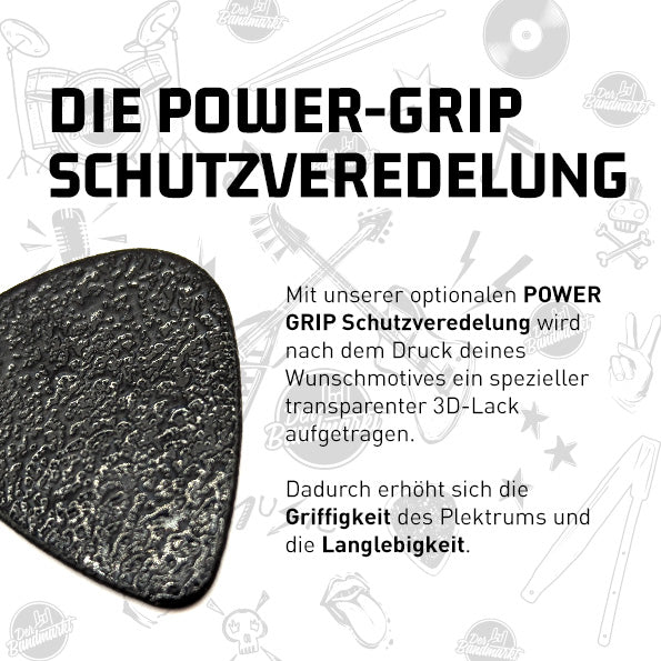 Plektren mit Foto-Druck einseitig bedruckt (Einzelstücke) - DER BANDMARKT