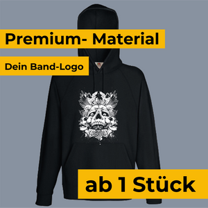 Premium Band-Hoodie - einfarbiger Druck (1 Stück) - DER BANDMARKT
