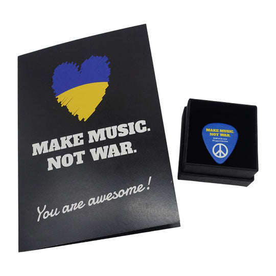 Exklusives Ukraine-Plektrum: Make Music. Not. War. - DER BANDMARKT
