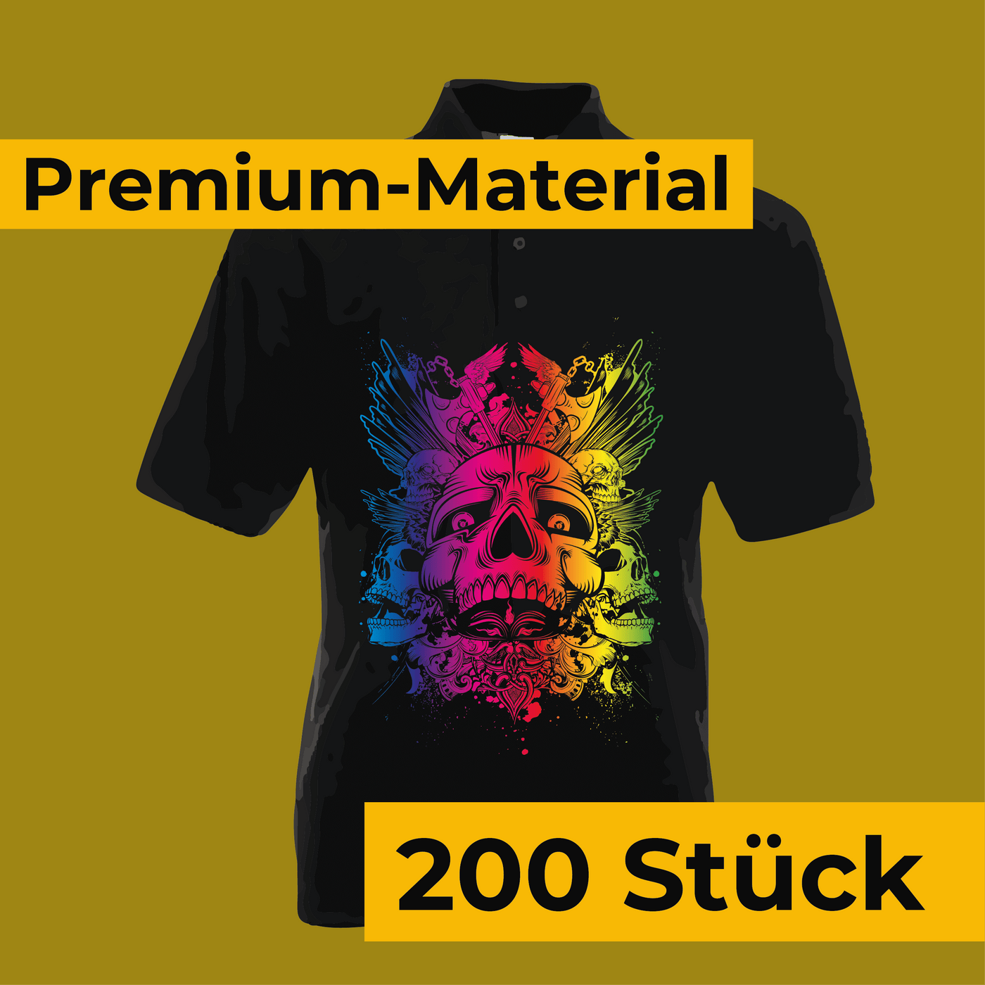 Premium Bandpolo - einfarbiger Druck (200 Stück) - DER BANDMARKT