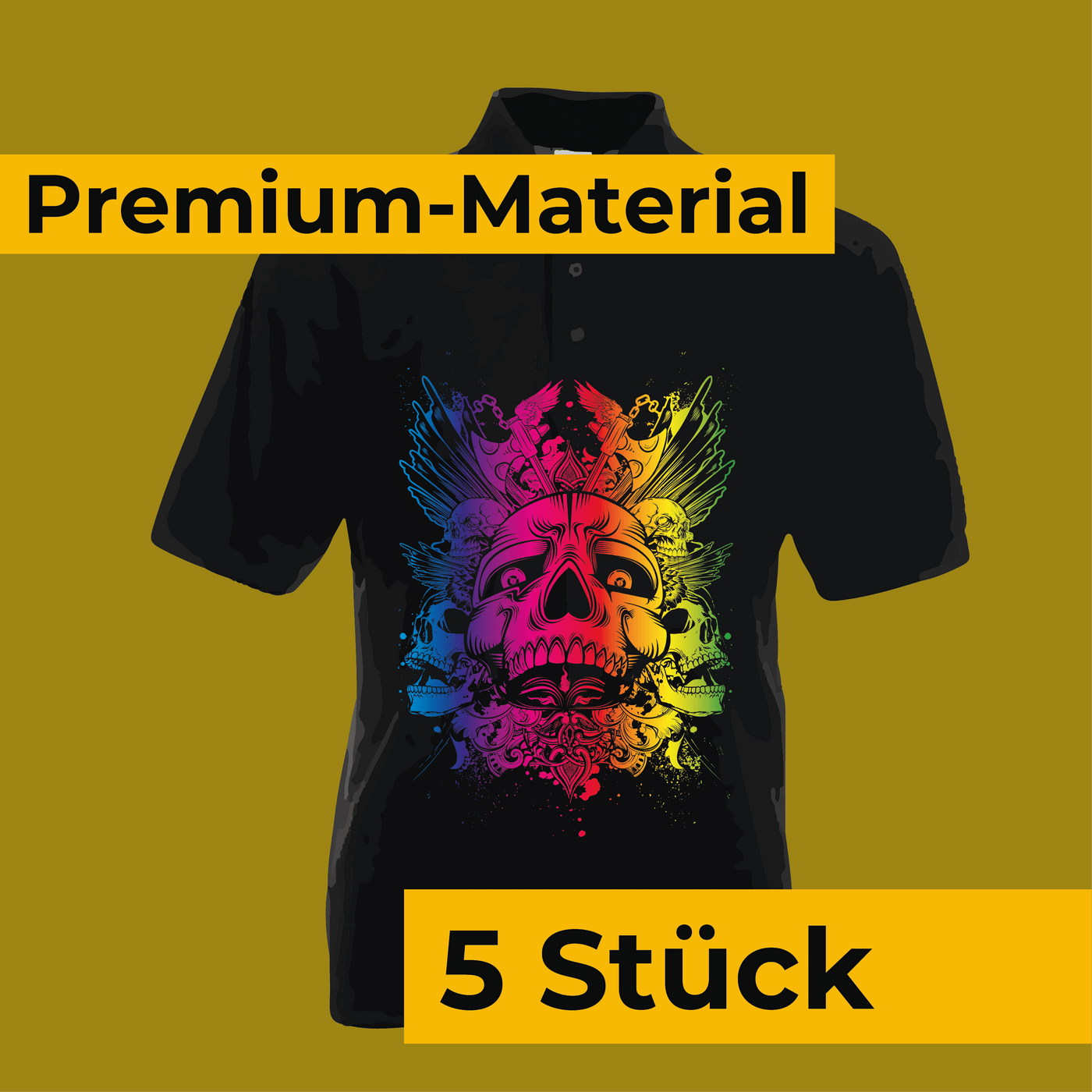 Premium Bandpolo - einfarbiger Druck (5 Stück) - DER BANDMARKT