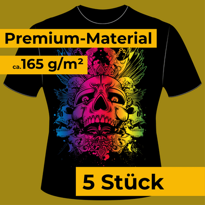 Premium Bandshirts - einfarbiger Druck (5 Stück) - DER BANDMARKT